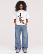 Mockup Boxy Heavyweight Tee White female full-body 05