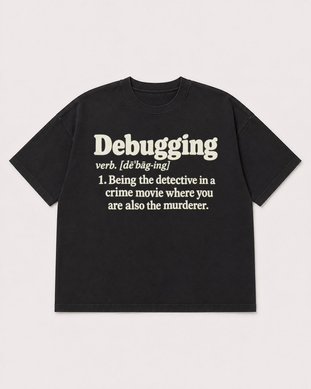 Mockup Boxy Heavyweight Tee Black product