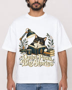 Mockup Boxy Heavyweight Tee White male close-up 17