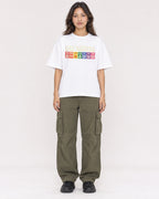 Mockup Boxy Heavyweight Tee White female full-body 02