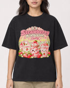 Mockup Boxy Heavyweight Tee Black female close-up 02