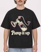 Mockup Boxy Heavyweight Tee Black male close-up 09
