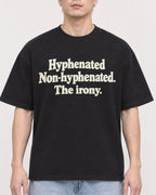 Mockup Boxy Heavyweight Tee Black male close-up 33