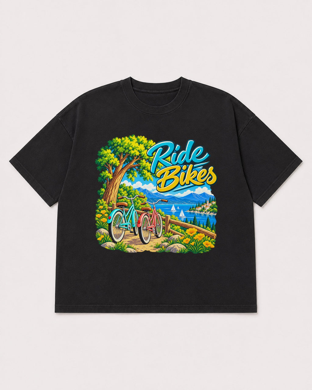 Mockup Boxy Heavyweight Tee Black product