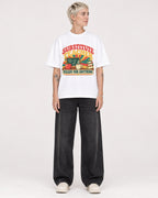 Mockup Boxy Heavyweight Tee White female full-body 48