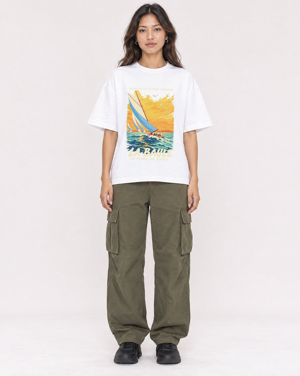 Mockup Boxy Heavyweight Tee White female full-body 02