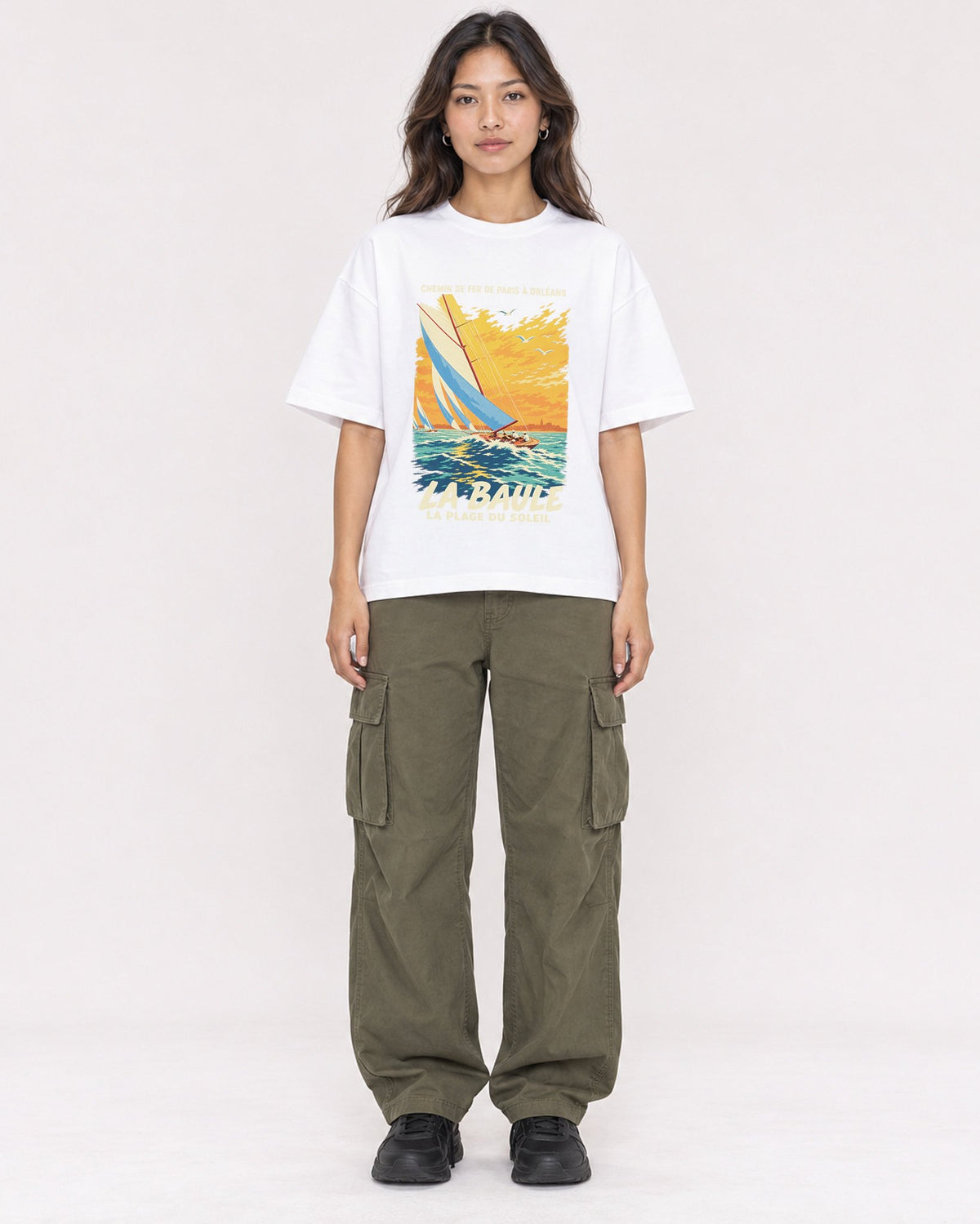 Mockup Boxy Heavyweight Tee White female full-body 02