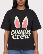 Mockup Boxy Heavyweight Tee Black female close-up 04