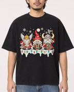 Mockup Boxy Heavyweight Tee Black male close-up 22