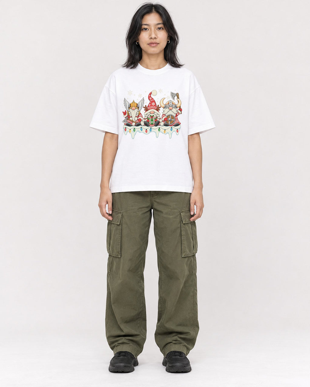 Mockup Boxy Heavyweight Tee White female full-body 22
