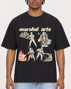 Mockup Boxy Heavyweight Tee Black male close-up 05