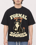 Mockup Boxy Heavyweight Tee Black male close-up 03