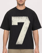 Mockup Boxy Heavyweight Tee Black male close-up 08