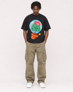 Mockup Boxy Heavyweight Tee Black male full-body 04