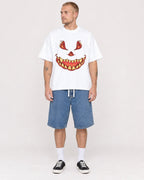 Mockup Boxy Heavyweight Tee White male full-body 18
