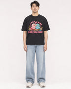 Mockup Boxy Heavyweight Tee Black male full-body 13