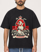 Mockup Boxy Heavyweight Tee Black male close-up 47