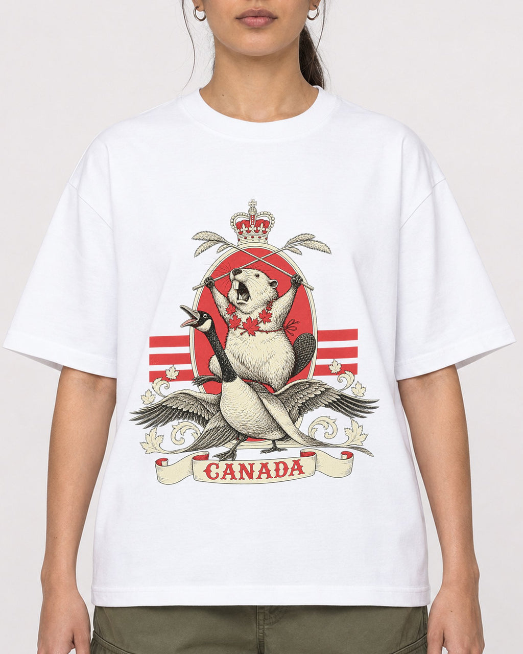Mockup Boxy Heavyweight Tee White female close-up 47