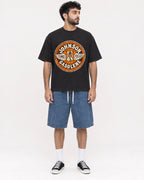 Mockup Boxy Heavyweight Tee Black male full-body 07