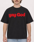 Mockup Boxy Heavyweight Tee Black male close-up 09