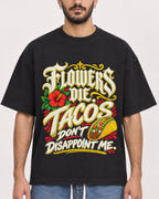 Mockup Boxy Heavyweight Tee Black male close-up 07