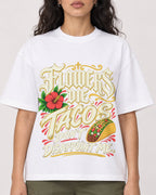 Mockup Boxy Heavyweight Tee White female close-up 07