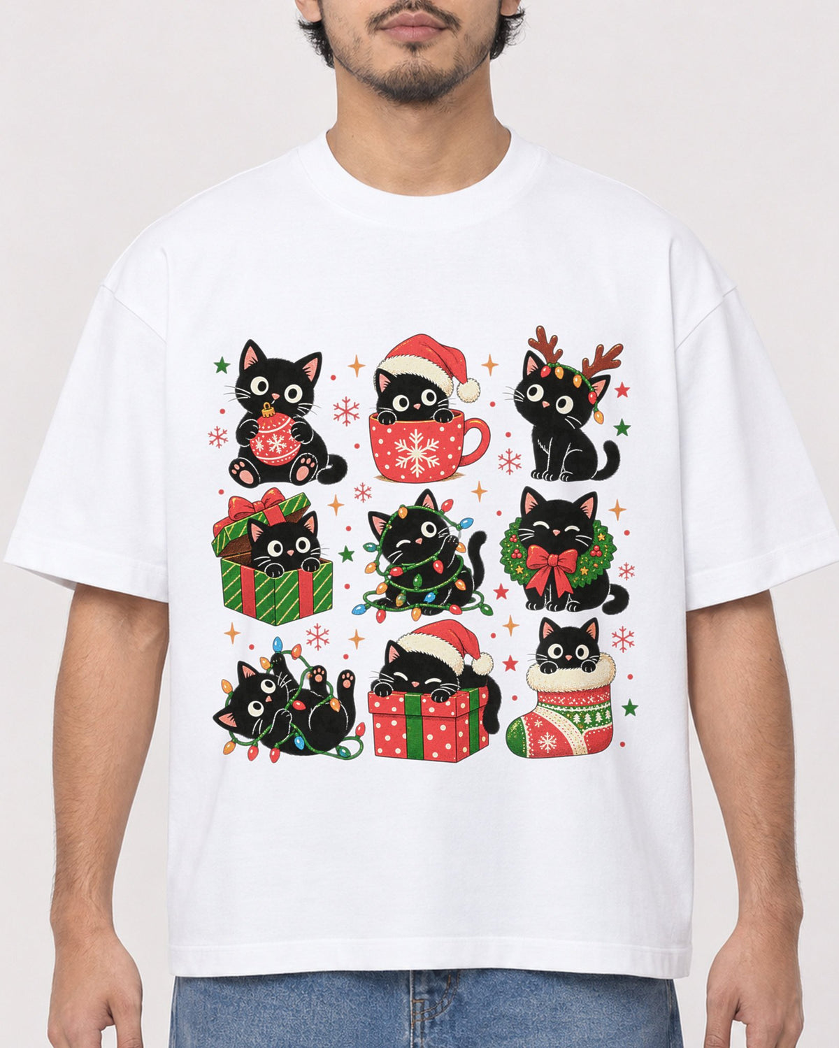 Mockup Boxy Heavyweight Tee White male close-up 02