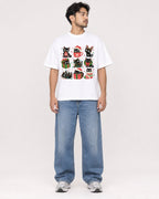 Mockup Boxy Heavyweight Tee White male full-body 02