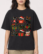 Mockup Boxy Heavyweight Tee Black female close-up 02