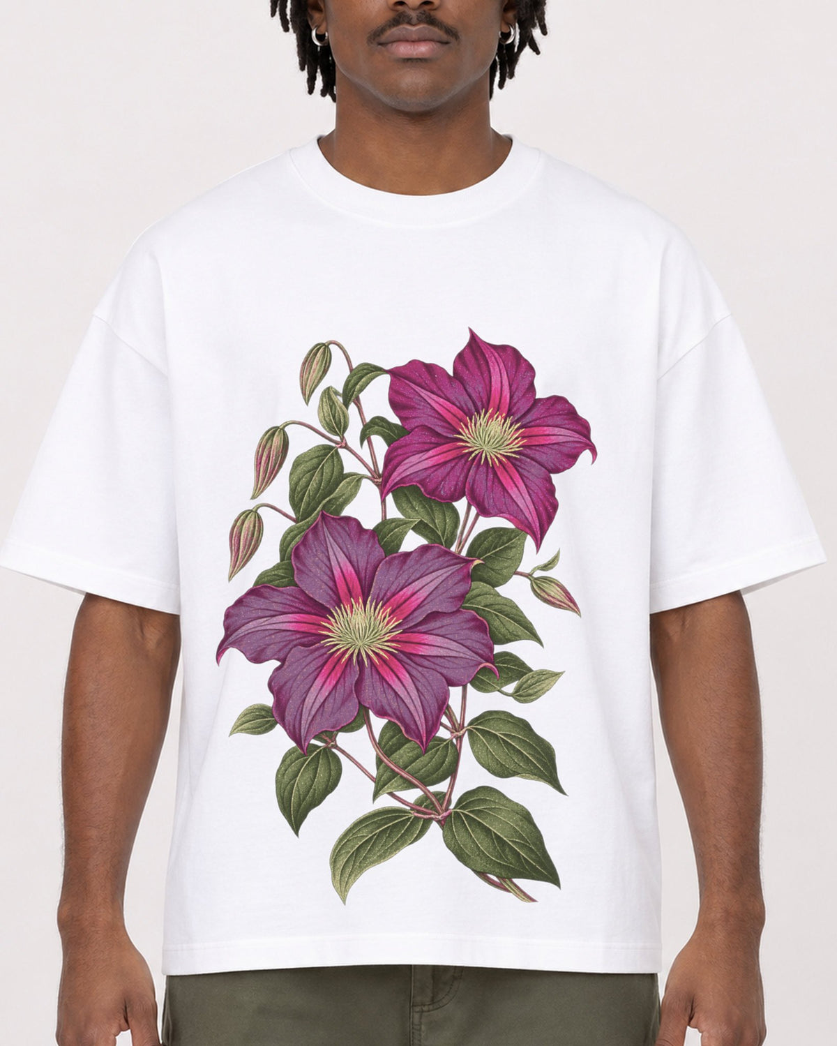 Mockup Boxy Heavyweight Tee White male close-up 04