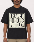 Mockup Boxy Heavyweight Tee Black male close-up 04