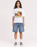 Mockup Boxy Heavyweight Tee White female full-body 06