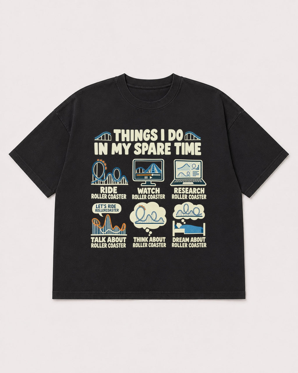 Mockup Boxy Heavyweight Tee Black product