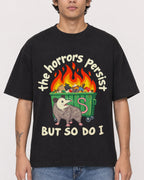 Mockup Boxy Heavyweight Tee Black male close-up 06