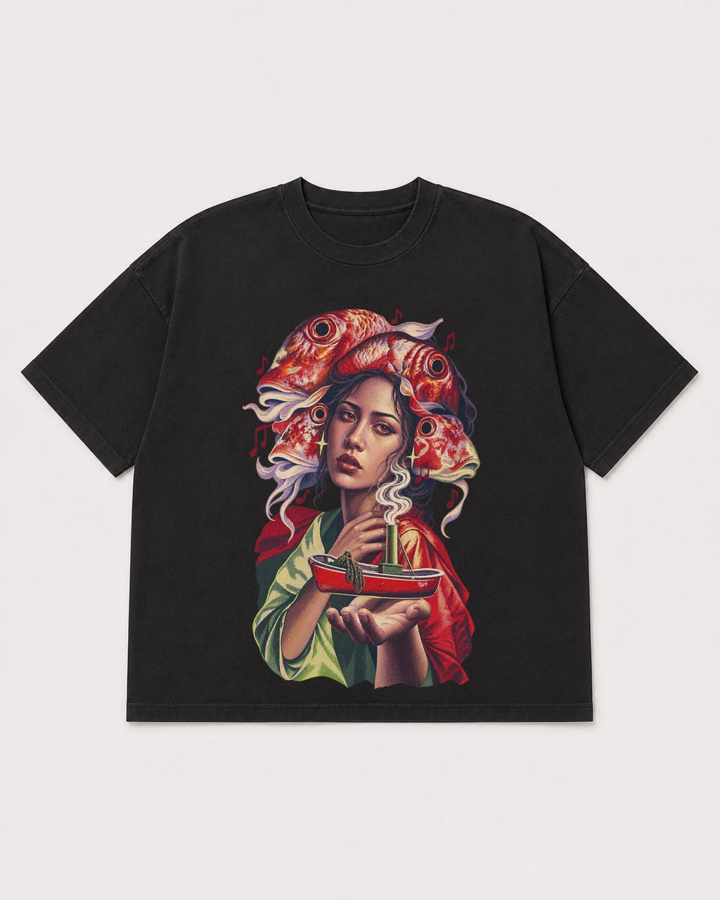 Mockup Boxy Heavyweight Tee Black product