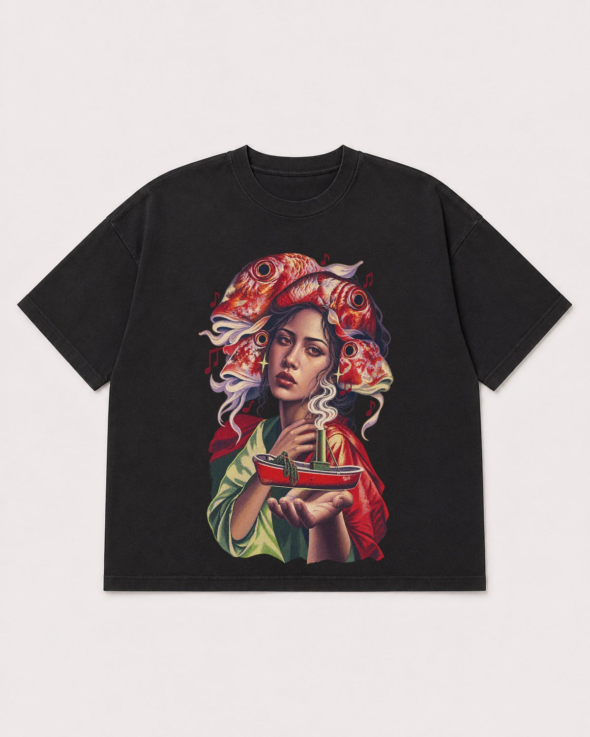 Mockup Boxy Heavyweight Tee Black product