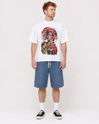 Mockup Boxy Heavyweight Tee White male full-body 38