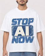 Mockup Boxy Heavyweight Tee White male close-up 02