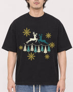 Mockup Boxy Heavyweight Tee Black male close-up 03
