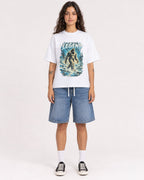 Mockup Boxy Heavyweight Tee White female full-body 06