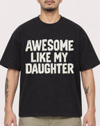 Mockup Boxy Heavyweight Tee Black male close-up 12