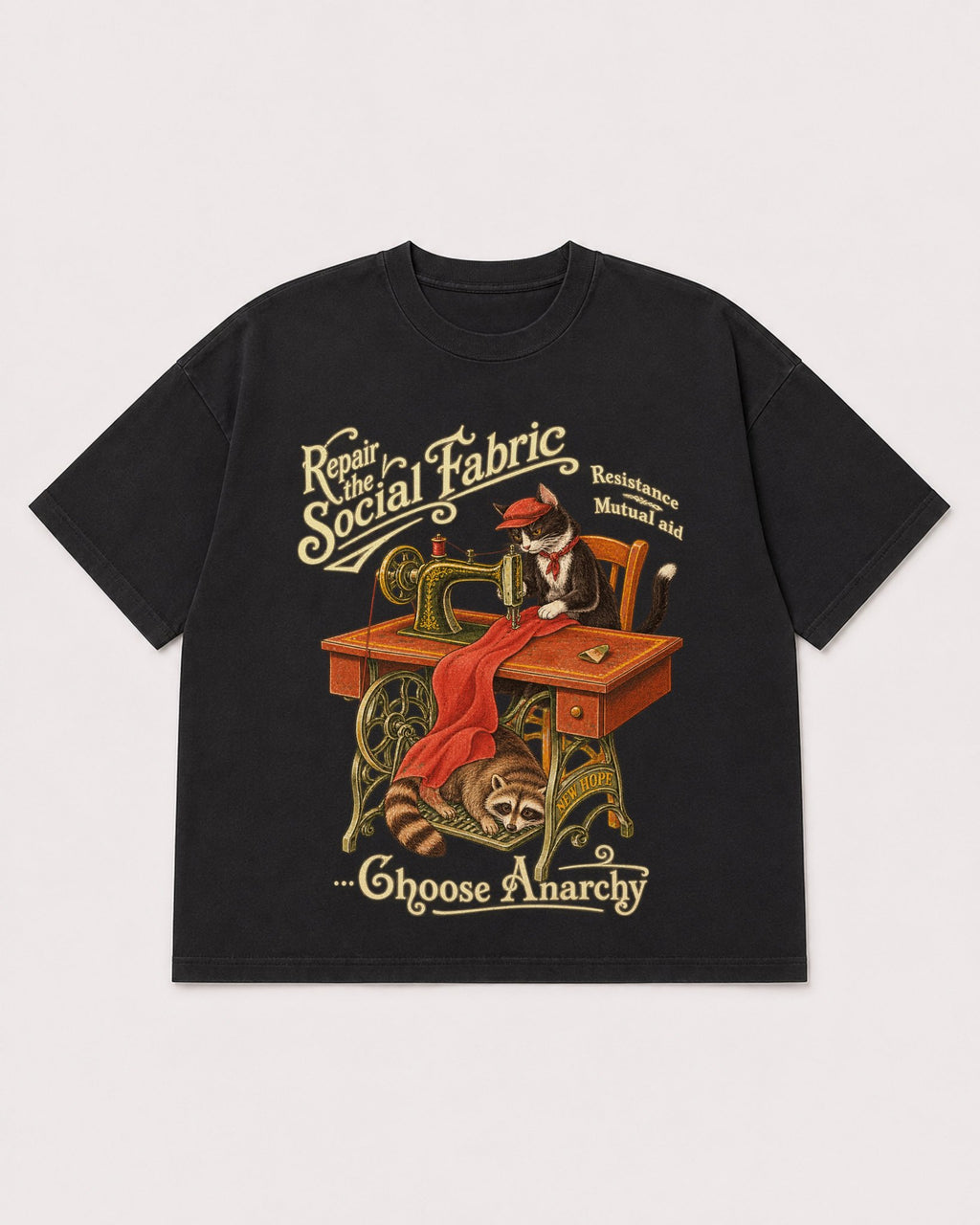 Mockup Boxy Heavyweight Tee Black product