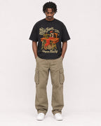 Mockup Boxy Heavyweight Tee Black male full-body 04