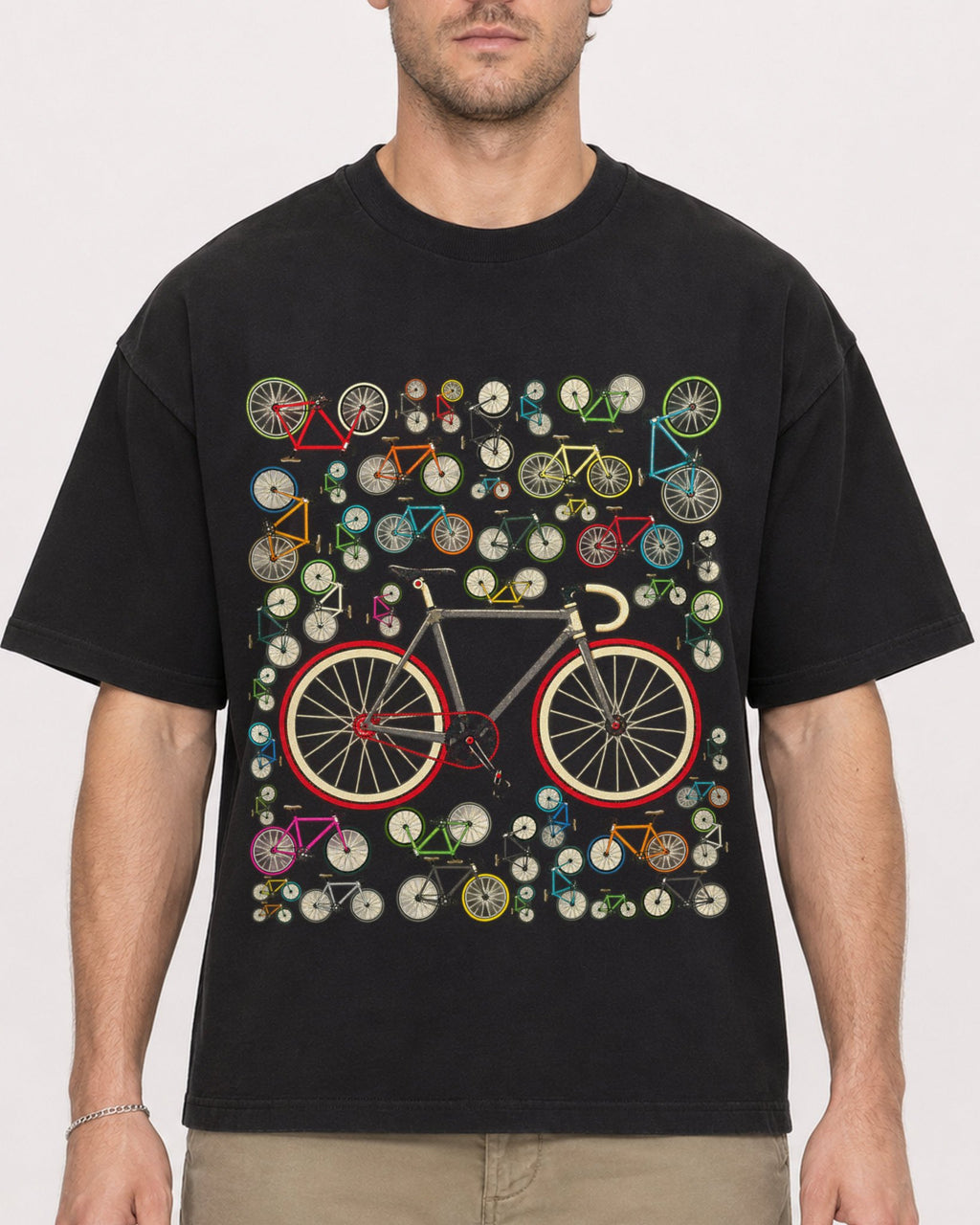 Mockup Boxy Heavyweight Tee Black male close-up 08