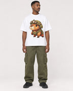 Mockup Boxy Heavyweight Tee White male full-body 14