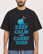 Mockup Boxy Heavyweight Tee Black male close-up 07