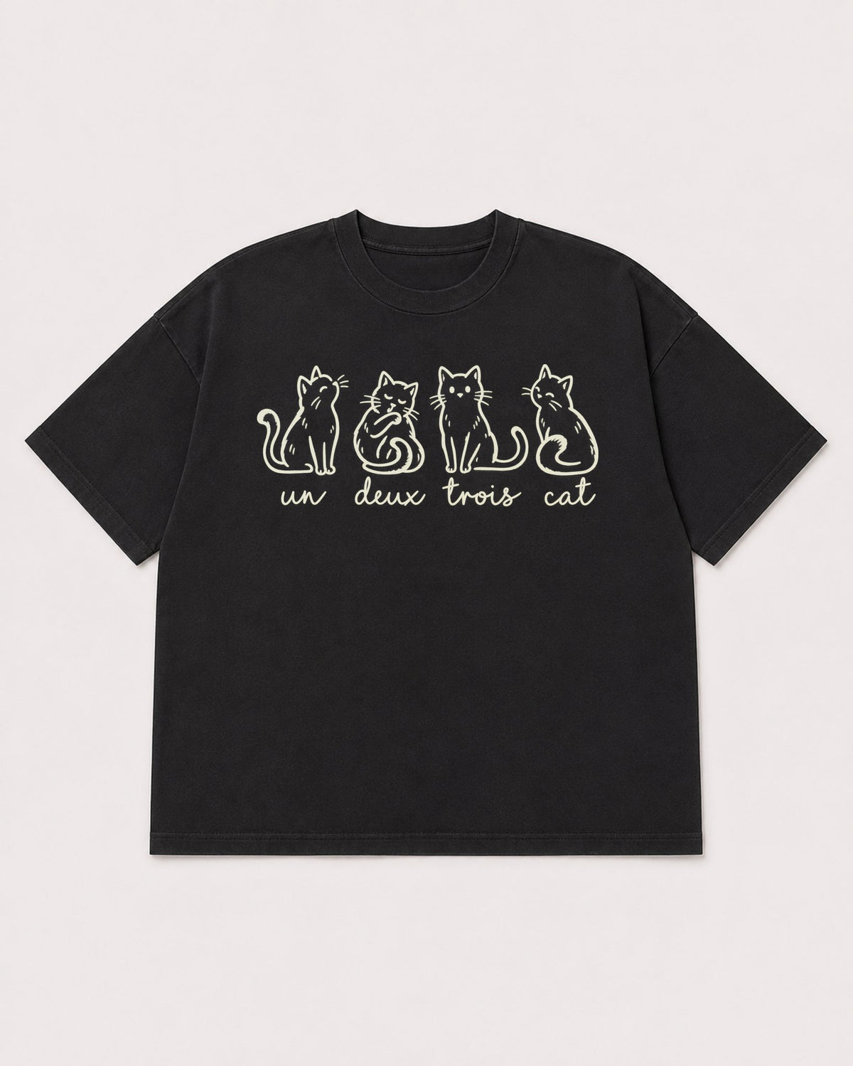 Mockup Boxy Heavyweight Tee Black product