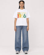 Mockup Boxy Heavyweight Tee White female full-body 50