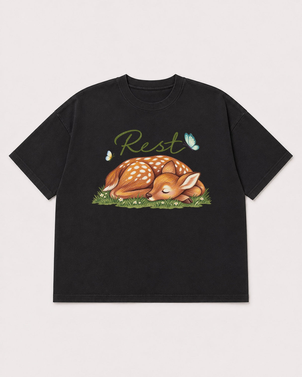 Mockup Boxy Heavyweight Tee Black product