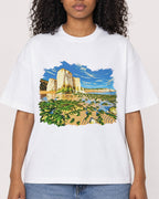 Mockup Boxy Heavyweight Tee White female close-up 05